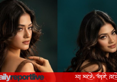 চকলেট গাউনে উত্তাপ ছড়ালেন মন্দিরা চক্রবর্তী